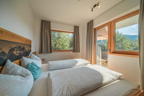 Bed, Natural landscape, Bedroom, Mountain view