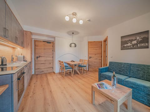 Kitchen or kitchenette, Living room, Seating area, Dining area, stove