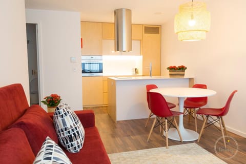 Kitchen or kitchenette, Living room, Dining area