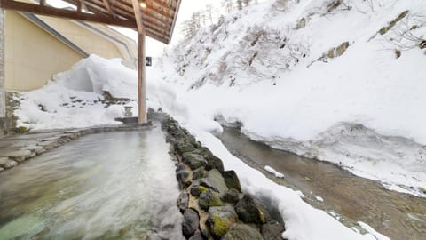 Natural landscape, Winter, Hot Spring Bath, Open Air Bath, Public Bath