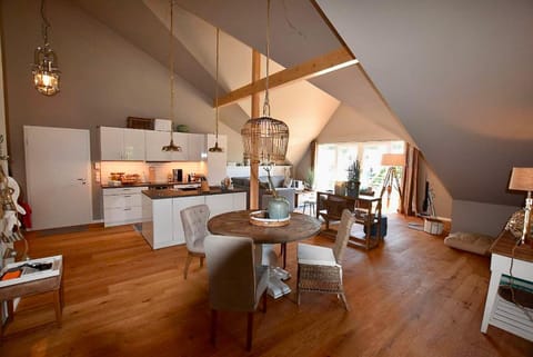 Kitchen or kitchenette, Living room, Dining area