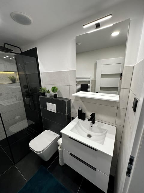 Shower, Toilet, Bathroom, towels
