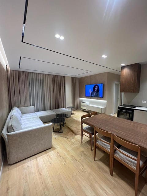 TV and multimedia, Kitchen or kitchenette, Living room, Photo of the whole room, Seating area, Dining area, minibar