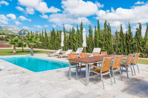 Property building, Living room, Swimming pool