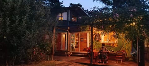 Patio, Night, Dining area
