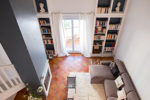 Library, TV and multimedia, Balcony/Terrace, Living room