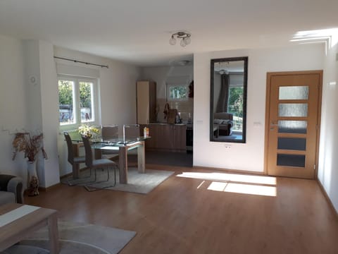 Kitchen or kitchenette, Living room, Dining area