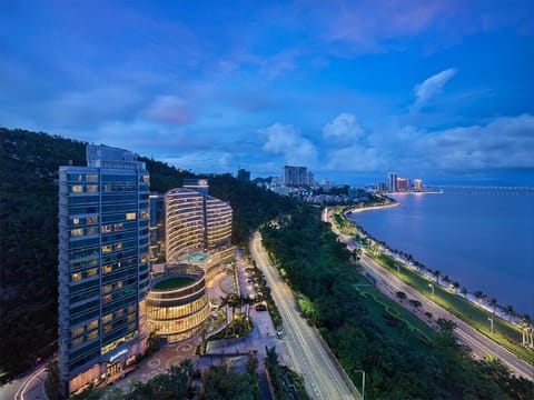 Property building, Night, Bird's eye view, Beach, City view, Sea view