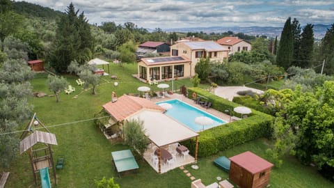 Patio, Facade/entrance, Bird's eye view, Garden, Hot Tub, Swimming pool