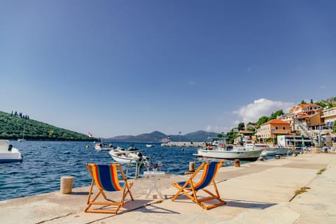 Day, Natural landscape, Beach, Mountain view, Sea view, sunbed