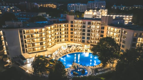 Property building, Night, Aqua park, Pool view, Swimming pool, Swimming pool