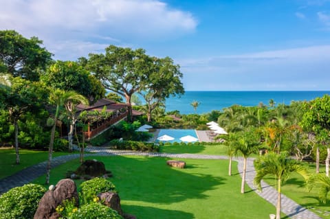 Natural landscape, Bird's eye view, Garden, Sea view