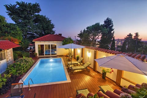 Pool view, Swimming pool, Swimming pool, Sunset