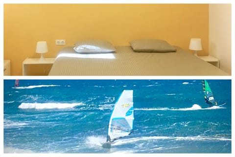 Shower, Toilet, Natural landscape, Bathroom, TV and multimedia, Coffee/tea facilities, Balcony/Terrace, Balcony/Terrace, Kitchen or kitchenette, Living room, Dining area, Beach, Beach, Windsurfing, Bedroom, Mountain view, Sea view