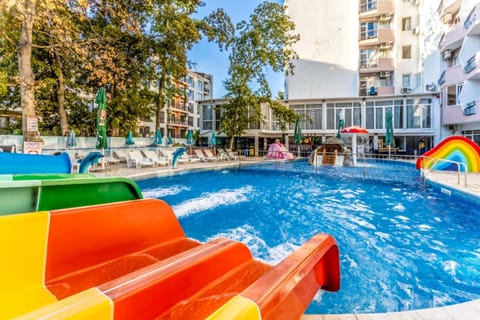 Property building, Day, Aqua park, Pool view, Swimming pool, Swimming pool, sunbed