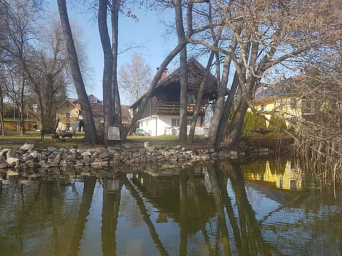 Property building, Spring, Day, Lake view