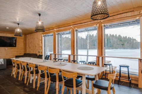 Winter, Seating area, Dining area, Lake view, Landmark view