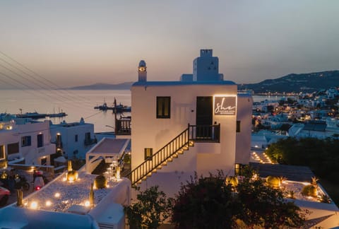 Property building, Night, Sea view