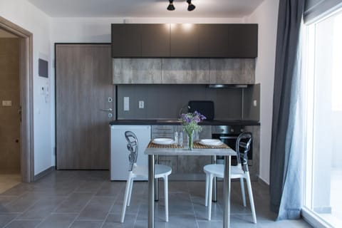 Kitchen or kitchenette, oven