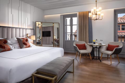 Bed, City view