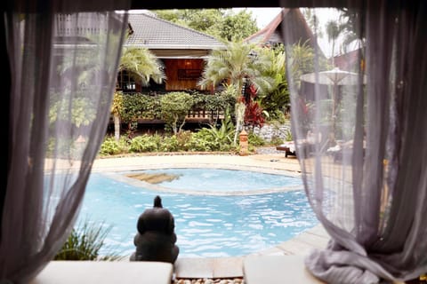 Property building, Pool view, Swimming pool