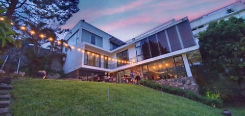 Property building, Garden, Sunset
