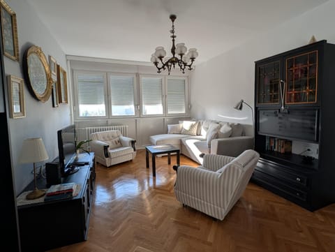 Living room, Seating area, City view