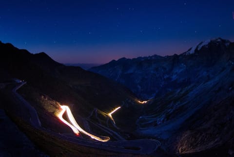 Nearby landmark, Night, Natural landscape, Bird's eye view
