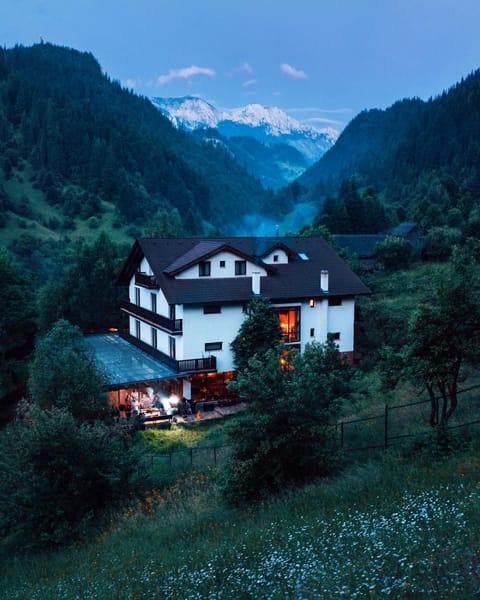 Property building, Night, Natural landscape, Mountain view