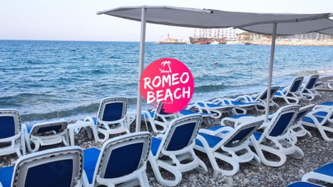 Beach, Sea view, sunbed