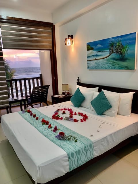 Bed, Bedroom, Sea view