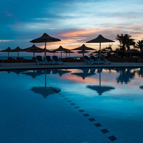 Swimming pool, Sunrise, Sunset