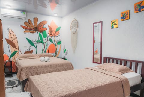 Bed, air conditioner