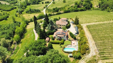 Property building, Day, Natural landscape, Bird's eye view, Garden, Swimming pool