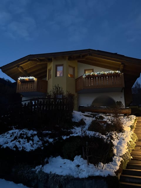 Property building, Night, Winter