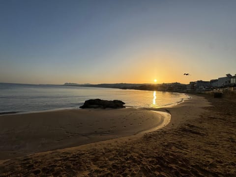 Natural landscape, Beach, Sunrise