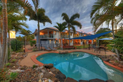 Property building, Swimming pool, Swimming pool, Sunset