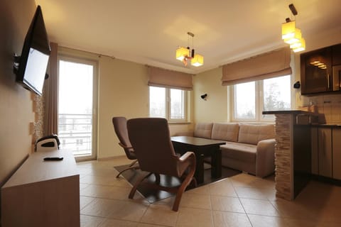 TV and multimedia, Kitchen or kitchenette, Living room, Seating area