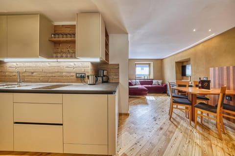 Kitchen or kitchenette, Living room, Dining area, stove