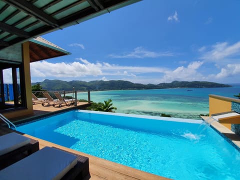 Nearby landmark, Mountain view, Pool view, Sea view, Swimming pool, sunbed