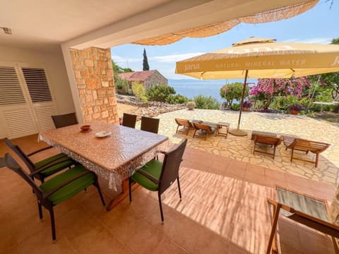 Patio, View (from property/room), Balcony/Terrace, Seating area, Sea view, sunbed