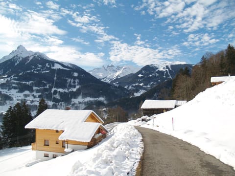 Facade/entrance, Winter, Mountain view