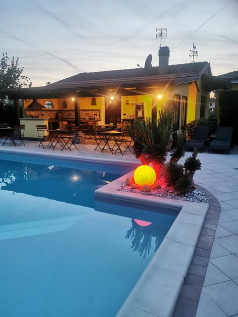 Patio, Pool view, Swimming pool, Swimming pool, Sunset