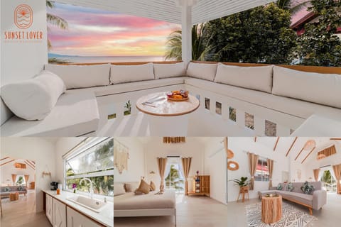 Living room, Seating area, Sea view, Sunset, kitchen