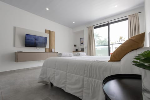 Bed, TV and multimedia, Photo of the whole room, Bedroom