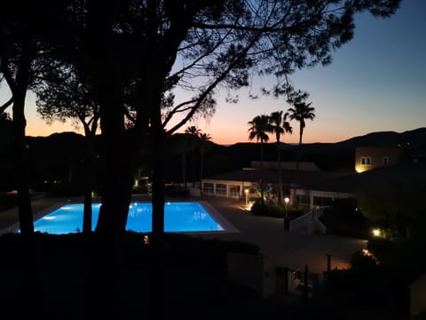 Pool view, Swimming pool, Swimming pool, Sunset