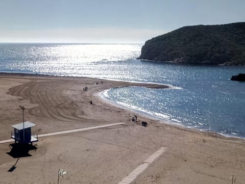 Natural landscape, Beach, Mountain view, Sea view