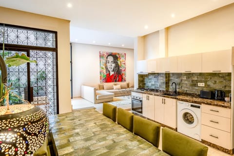 Kitchen or kitchenette, Living room, Photo of the whole room, Seating area, washing machine
