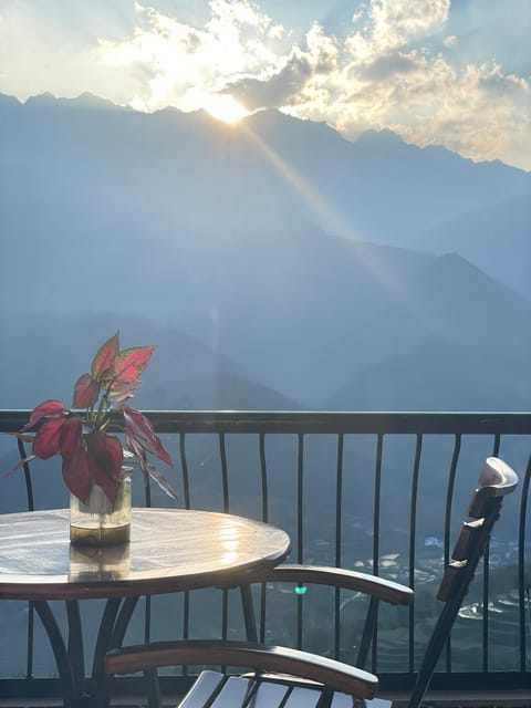 Day, Natural landscape, View (from property/room), Balcony/Terrace, Mountain view, Sunrise, Sunset