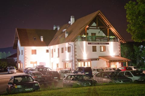 Property building, Night, Parking